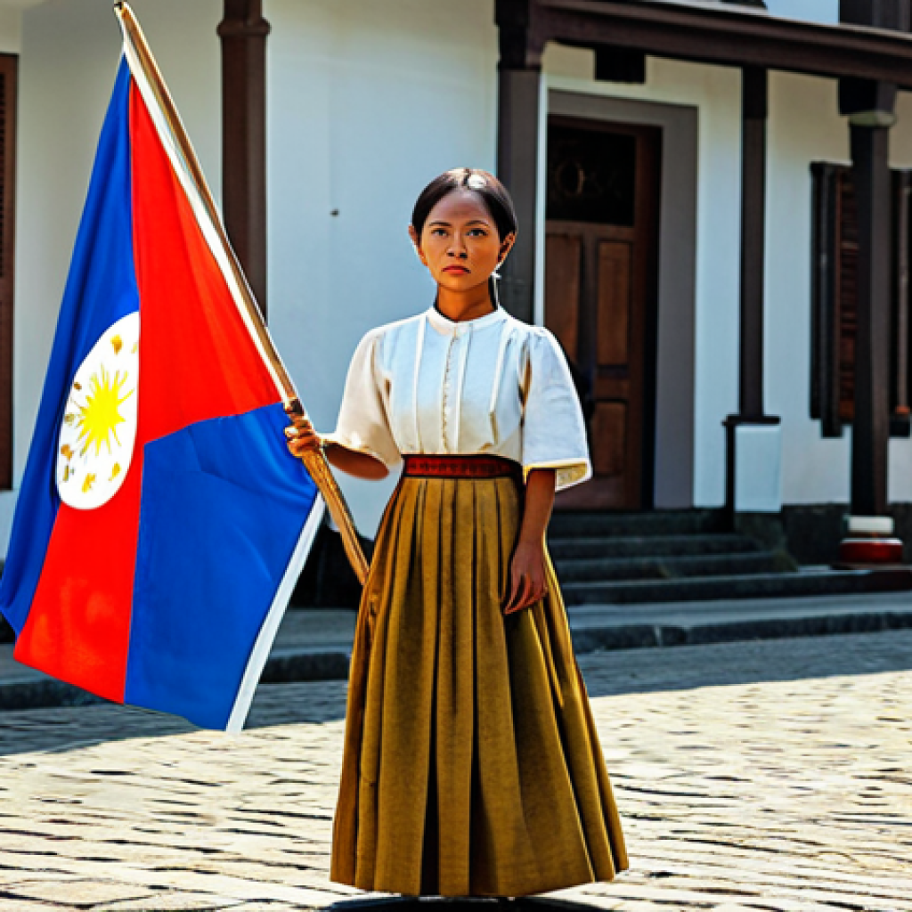 필리핀 전쟁사와 주요 사건 - Historical Resistance**

"A fully clothed Filipina woman in traditional dress, holding a Philippine ...