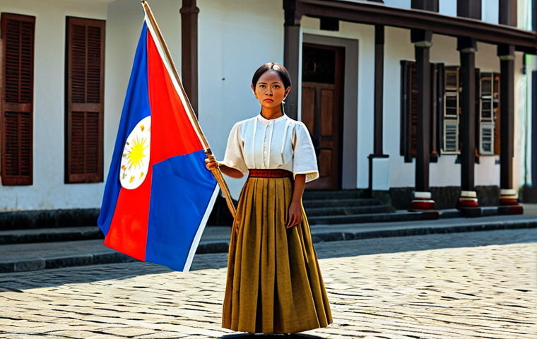 필리핀 전쟁사와 주요 사건 - Historical Resistance**

"A fully clothed Filipina woman in traditional dress, holding a Philippine ...