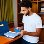 필리핀 여행 시 주의할 점 - **Prompt 1: Secure Travel Documents**
    "A wide-angle, brightly lit indoor shot of a young adult t...