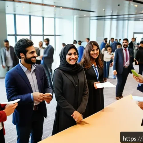 필리핀 내 한인 사회와 네트워킹 - A diverse group of Middle Eastern professionals and community members engaging in a lively social an...